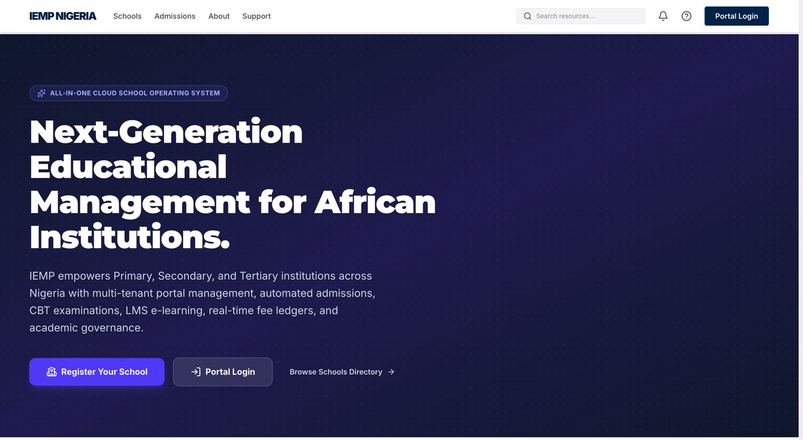 IEMP Nigeria: Smarter School Management